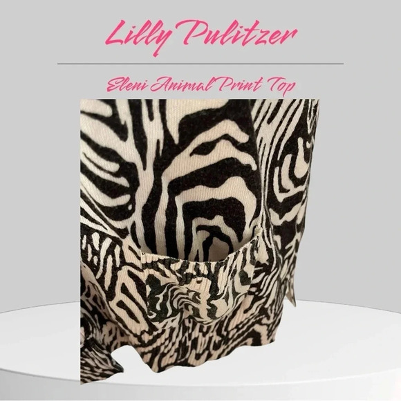 Lilly Pulitzer | Eleni Animal Print Top - Picture 5 of 8